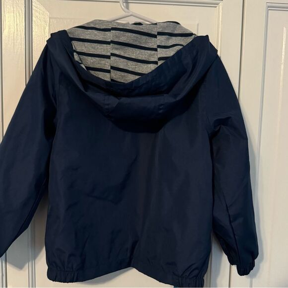 Like New Kids 5T Carters Windbreaker w/cozy striped hood.All Season,all weather. - Picture 4 of 10